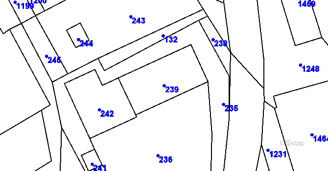 Parcela st. 239 v KÚ Nyklovice, Katastrální mapa