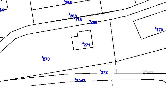 Parcela st. 271 v KÚ Nyklovice, Katastrální mapa