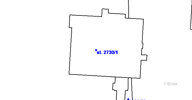 Parcela st. 2730/1 v KÚ Nymburk, Katastrální mapa