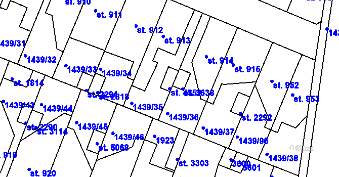 Parcela st. 4352 v KÚ Nymburk, Katastrální mapa