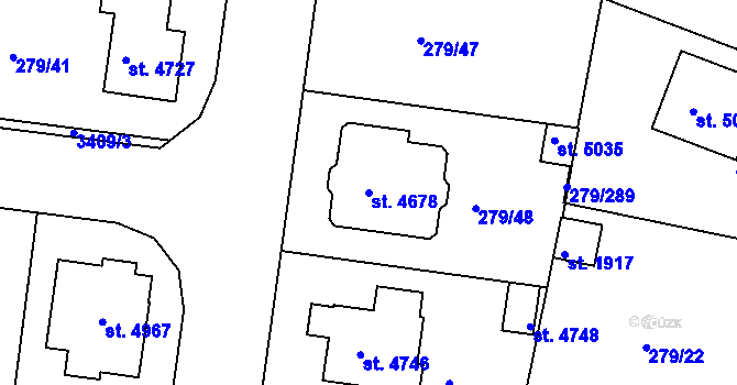 Parcela st. 4678 v KÚ Nymburk, Katastrální mapa