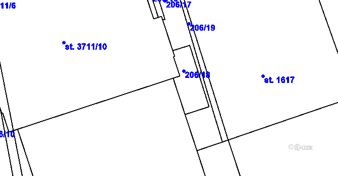 Parcela st. 2737/8 v KÚ Nymburk, Katastrální mapa