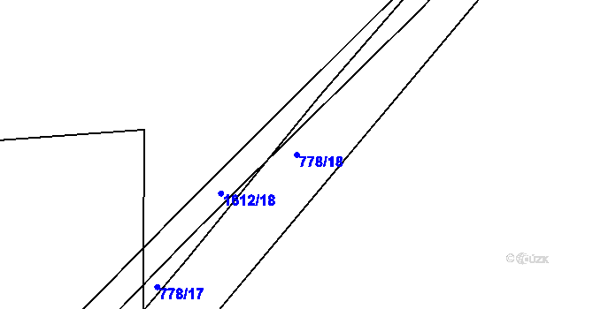 Parcela st. 778/18 v KÚ Nymburk, Katastrální mapa