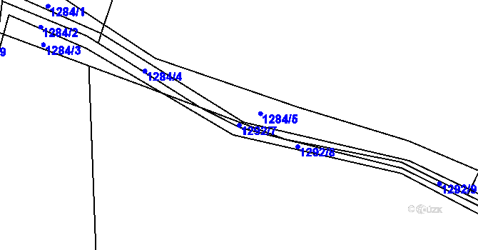 Parcela st. 1292/7 v KÚ Nymburk, Katastrální mapa