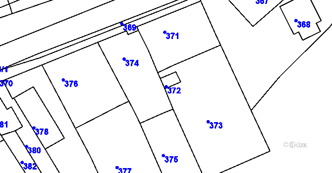 Parcela st. 372 v KÚ Drahelice, Katastrální mapa