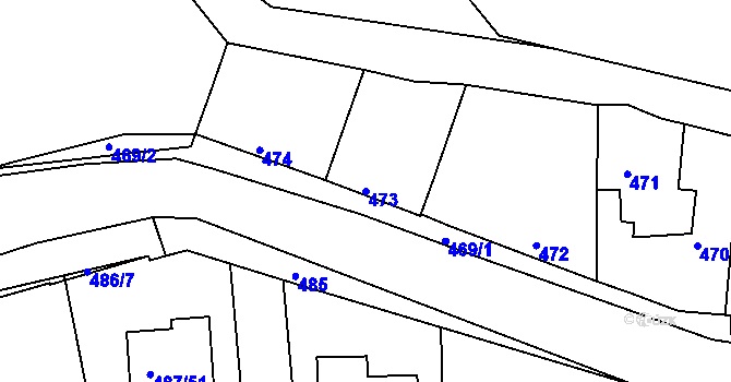 Parcela st. 473 v KÚ Drahelice, Katastrální mapa