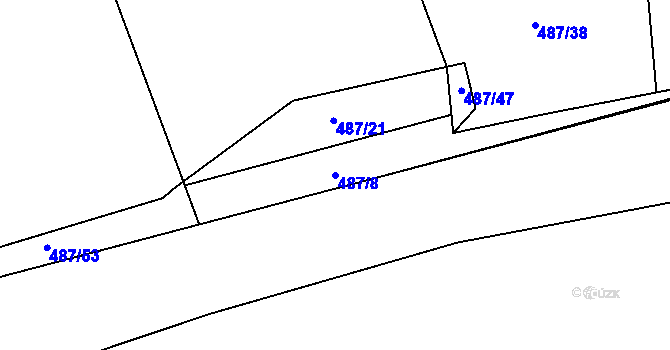 Parcela st. 487/8 v KÚ Drahelice, Katastrální mapa