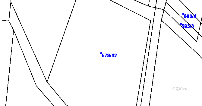 Parcela st. 579/12 v KÚ Drahelice, Katastrální mapa