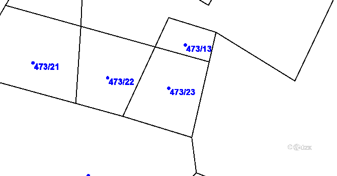 Parcela st. 473/23 v KÚ Nýrov, Katastrální mapa