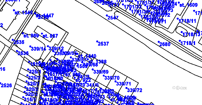 Parcela st. 339/1 v KÚ Nýrsko, Katastrální mapa
