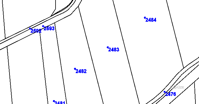 Parcela st. 748/2 v KÚ Nýrsko, Katastrální mapa