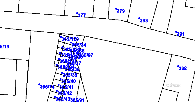 Parcela st. 367/4 v KÚ Nýřany, Katastrální mapa