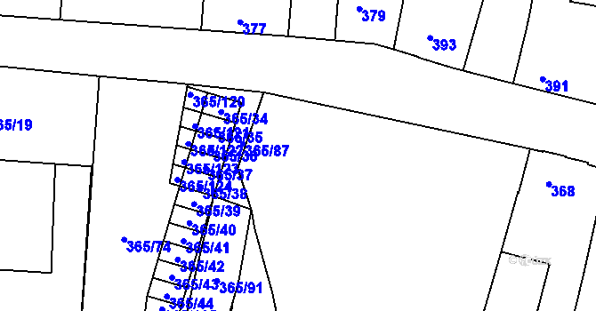 Parcela st. 367/5 v KÚ Nýřany, Katastrální mapa
