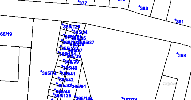 Parcela st. 367/6 v KÚ Nýřany, Katastrální mapa