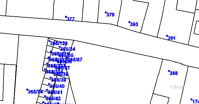 Parcela st. 367/12 v KÚ Nýřany, Katastrální mapa