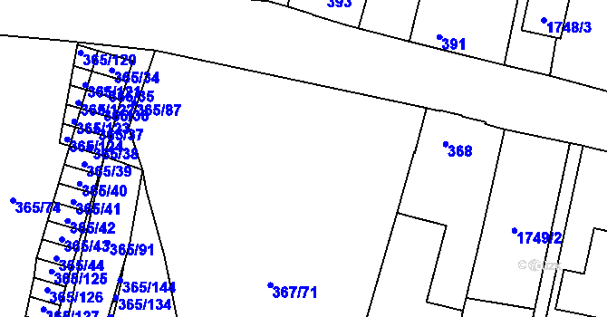 Parcela st. 367/28 v KÚ Nýřany, Katastrální mapa