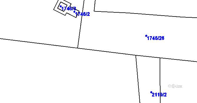 Parcela st. 2073/9 v KÚ Nýřany, Katastrální mapa