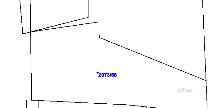 Parcela st. 2073/70 v KÚ Nýřany, Katastrální mapa