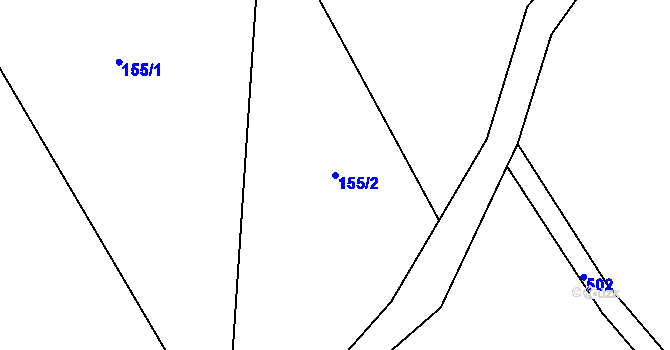 Parcela st. 155/2 v KÚ Žemličkova Lhota, Katastrální mapa