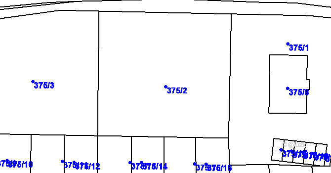 Parcela st. 375/2 v KÚ Oblekovice, Katastrální mapa