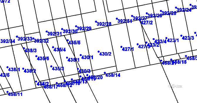 Parcela st. 430/2 v KÚ Oblekovice, Katastrální mapa