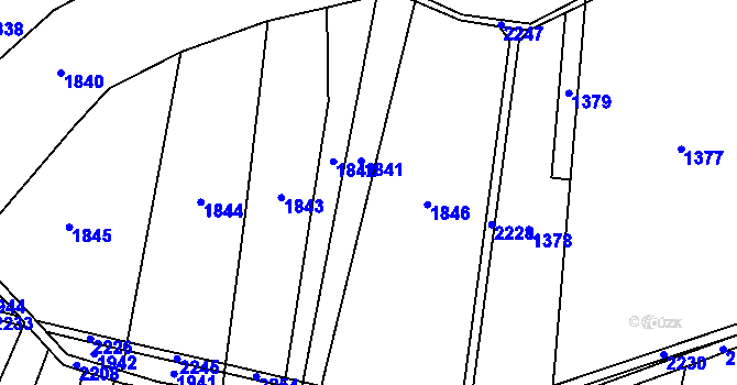 Parcela st. 801/1 v KÚ Oblekovice, Katastrální mapa