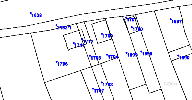 Parcela st. 1009/9 v KÚ Oblekovice, Katastrální mapa