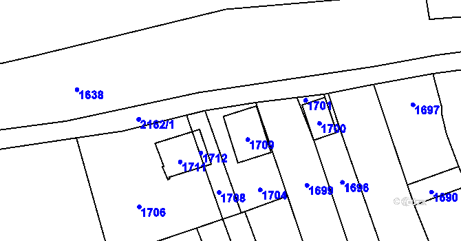 Parcela st. 1009/12 v KÚ Oblekovice, Katastrální mapa