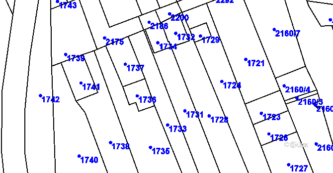 Parcela st. 993/6 v KÚ Oblekovice, Katastrální mapa