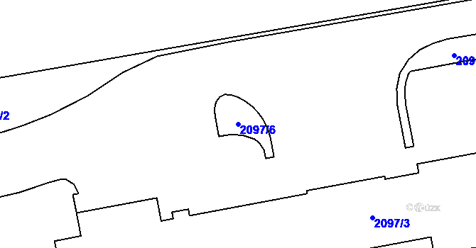 Parcela st. 2097/6 v KÚ Oblekovice, Katastrální mapa