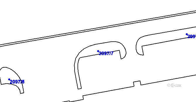 Parcela st. 2097/7 v KÚ Oblekovice, Katastrální mapa