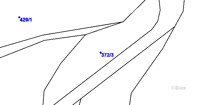 Parcela st. 372/3 v KÚ Bezděčín u Obrataně, Katastrální mapa