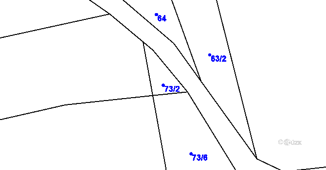 Parcela st. 73/2 v KÚ Šimpach, Katastrální mapa