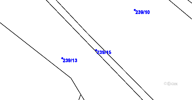 Parcela st. 239/15 v KÚ Šimpach, Katastrální mapa