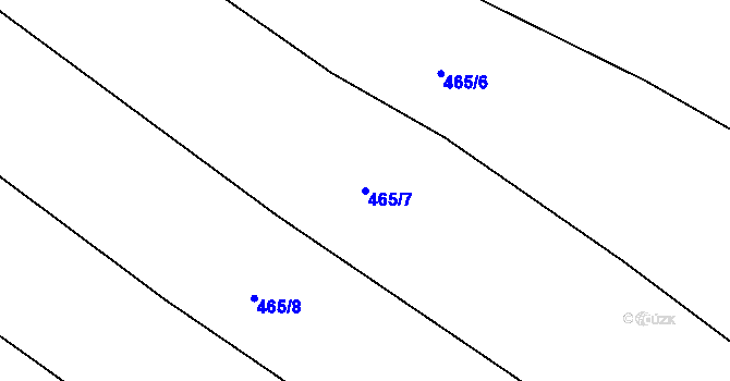Parcela st. 465/7 v KÚ Šimpach, Katastrální mapa