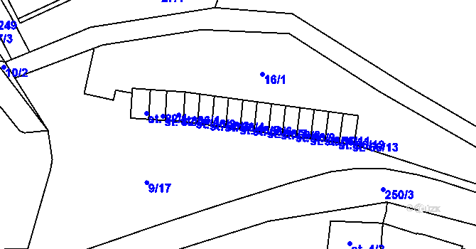 Parcela st. 66/5 v KÚ Chanov, Katastrální mapa