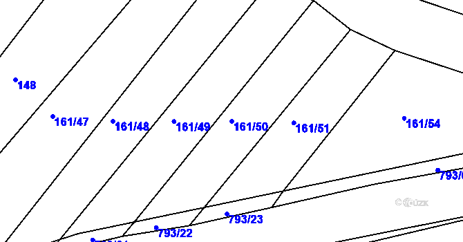 Parcela st. 161/50 v KÚ Habartice u Obytců, Katastrální mapa