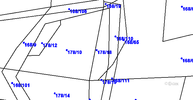Parcela st. 178/18 v KÚ Habartice u Obytců, Katastrální mapa