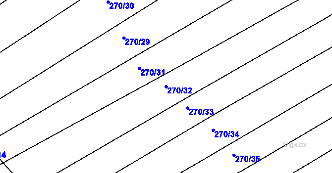 Parcela st. 270/32 v KÚ Habartice u Obytců, Katastrální mapa
