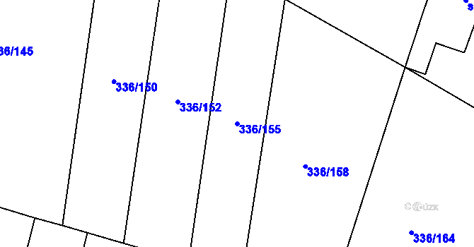 Parcela st. 336/155 v KÚ Habartice u Obytců, Katastrální mapa
