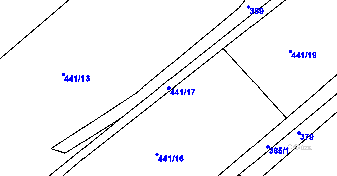 Parcela st. 441/17 v KÚ Habartice u Obytců, Katastrální mapa