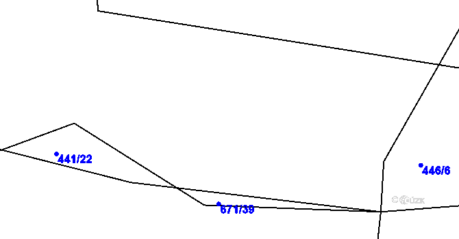 Parcela st. 441/25 v KÚ Habartice u Obytců, Katastrální mapa