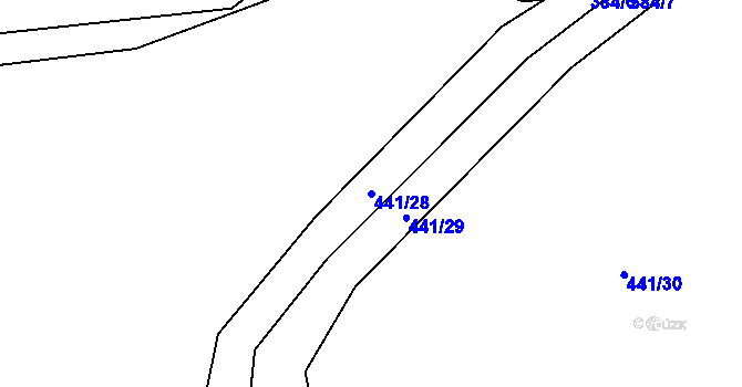 Parcela st. 441/28 v KÚ Habartice u Obytců, Katastrální mapa