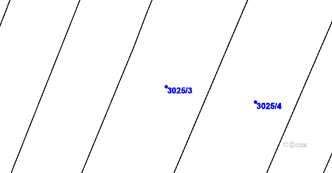 Parcela st. 3025/3 v KÚ Ocmanice, Katastrální mapa