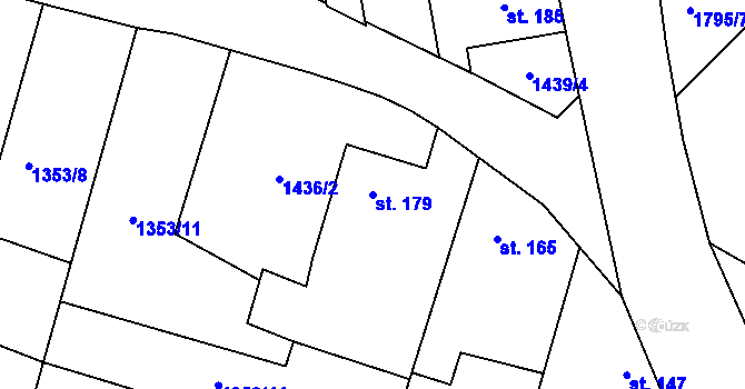 Parcela st. 179 v KÚ Očihov, Katastrální mapa