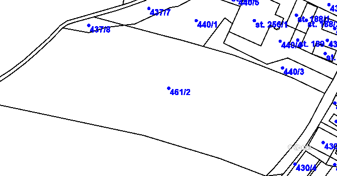 Parcela st. 461/2 v KÚ Očihov, Katastrální mapa