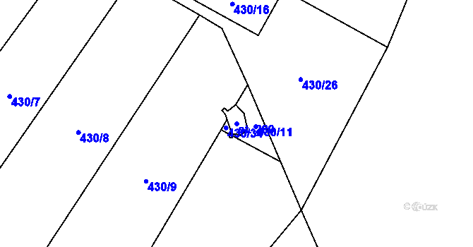 Parcela st. 280 v KÚ Očihov, Katastrální mapa