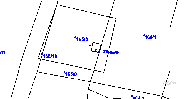Parcela st. 24 v KÚ Nosákov, Katastrální mapa