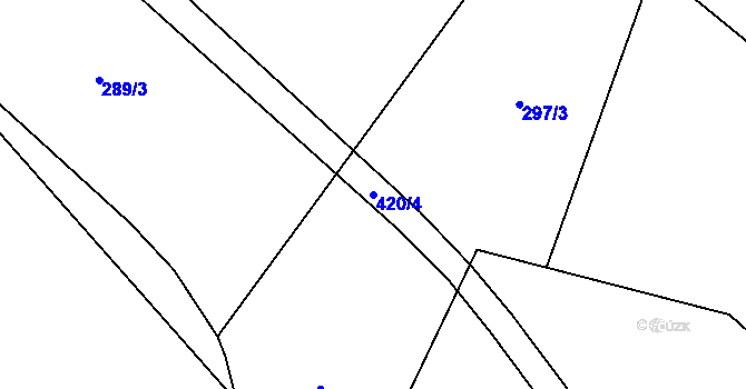 Parcela st. 420/4 v KÚ Nosákov, Katastrální mapa
