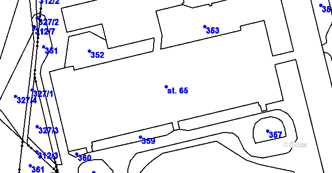 Parcela st. 65 v KÚ Čenkov, Katastrální mapa